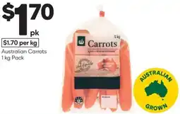 Woolworths Australian carrots offer