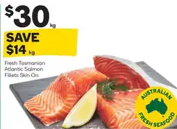 Woolworths Fresh tasmanian atlantic salmon fillets skin on offer