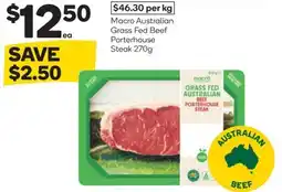 Woolworths Macro australian grass fed beef porterhouse steak offer