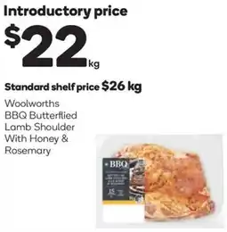 Woolworths Woolworths bbq butterflied lamb shoulder with honey & rosemary offer