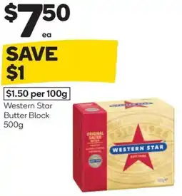 Woolworths Western star butter block offer