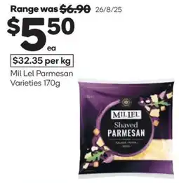 Woolworths Mil Lel Parmesan Varieties offer