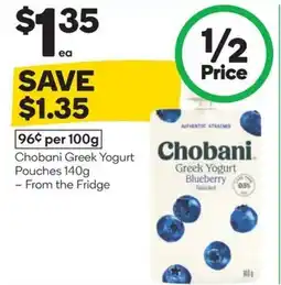 Woolworths Chobani greek yogurt pouches offer