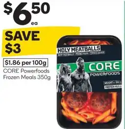 Woolworths Core powerfoods frozen meals offer