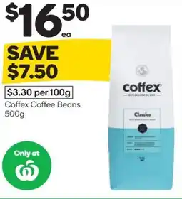 Woolworths Coffex coffee beans offer