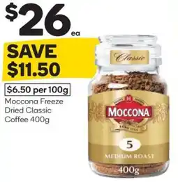 Woolworths Moccona freeze dried classic coffee offer