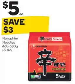 Woolworths Nongshim noodles offer