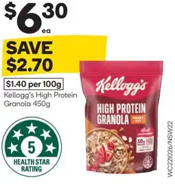 Woolworths Kellogg's high protein granola offer