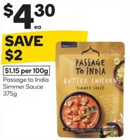 Woolworths Passage to india simmer sauce offer