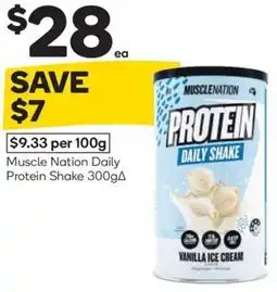 Woolworths Muscle nation daily protein shake offer