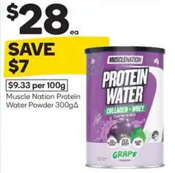 Woolworths Muscle nation protein water powder offer