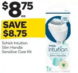 Woolworths Schick intuition slim handle sensitive care kit offer
