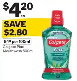 Woolworths Colgate plax mouthwash offer