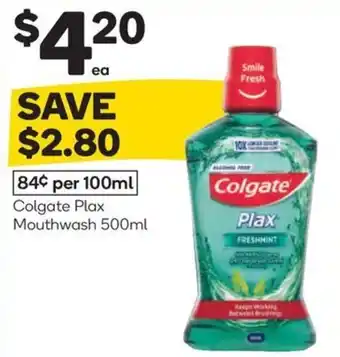 Woolworths Colgate plax mouthwash offer