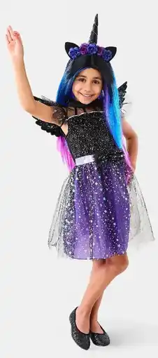 Kmart Dark Unicorn Costume - Ages 6-8 offer