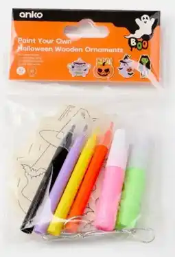 Kmart Paint Your Own Halloween Wooden Ornaments offer