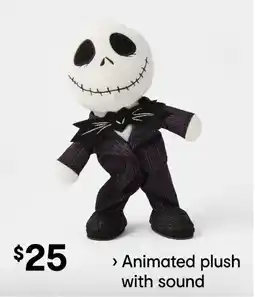 Kmart Disney Tim Burton's The Nightmare Before Christmas Interactive Jack Skellington Plush Toy offer