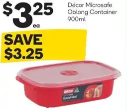Woolworths Dรฉcor microsafe oblong container offer
