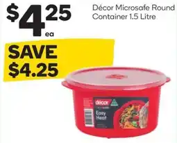 Woolworths Dรฉcor microsafe round container offer