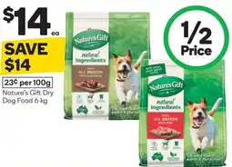 Woolworths Nature's gift dry dog food offer