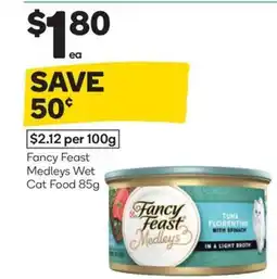 Woolworths Fancy feast medleys wet cat food offer