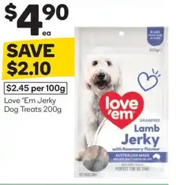 Woolworths Love 'em jerky dog treats offer