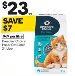 Woolworths Breeders choice paper cat litter offer