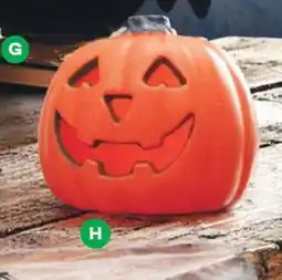 Woolworths Halloween tabletop light up pumpkin offer