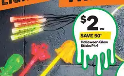 Woolworths Halloween glow sticks offer