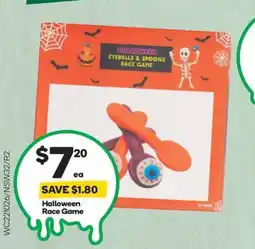 Woolworths Halloween race game offer