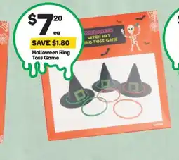 Woolworths Halloween ring toss game offer