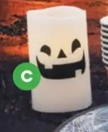 Woolworths Halloween led pillar candle offer