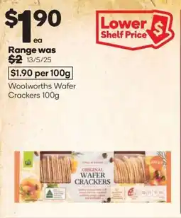 Woolworths Woolworths wafer crackers offer