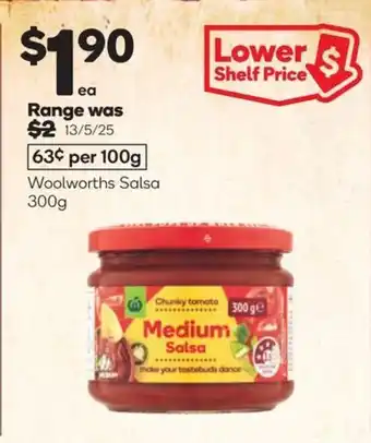 Woolworths Woolworths salsa offer