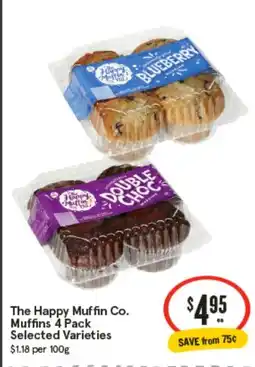 IGA The happy muffin co. muffins offer
