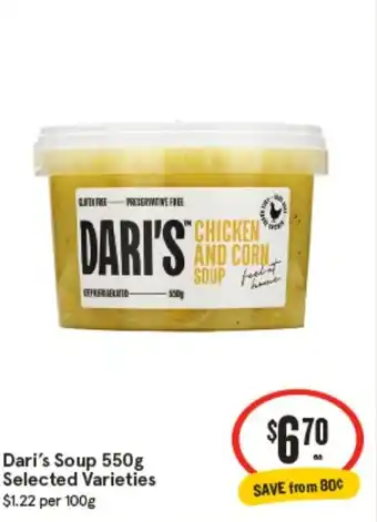 IGA Dari's soup offer