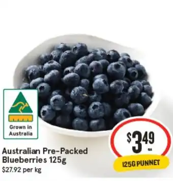 IGA Australian pre-packed 'blueberries offer