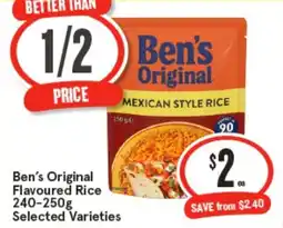 IGA Ben's original flavoured rice offer