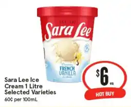 IGA Sara lee ice cream offer
