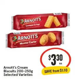 IGA Arnott's cream biscuits offer