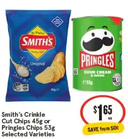 IGA Smith's crinkle cut chips or pringles chips offer