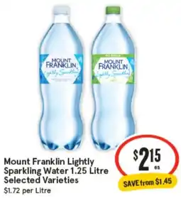 IGA Mount franklin lightly sparkling water offer