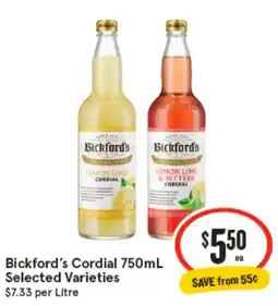 IGA Bickford's Cordial offer