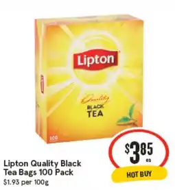 IGA Lipton quality black tea bags offer
