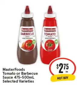 IGA Master food tomato or barbecue sauce offer