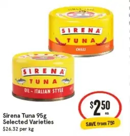 IGA Sirena tuna offer