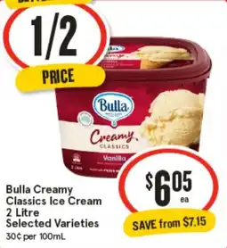 IGA Bulla creamy classics ice cream offer