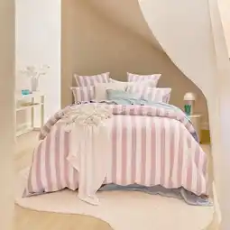 Pillow Talk NEW Milah Stripe Quilt Cover Set by Habitat offer