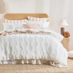Pillow Talk Sianna Palm Quilt Cover Set by Habitat offer
