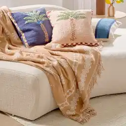 Pillow Talk Kasbah Palm Fringed Throw by Habitat offer